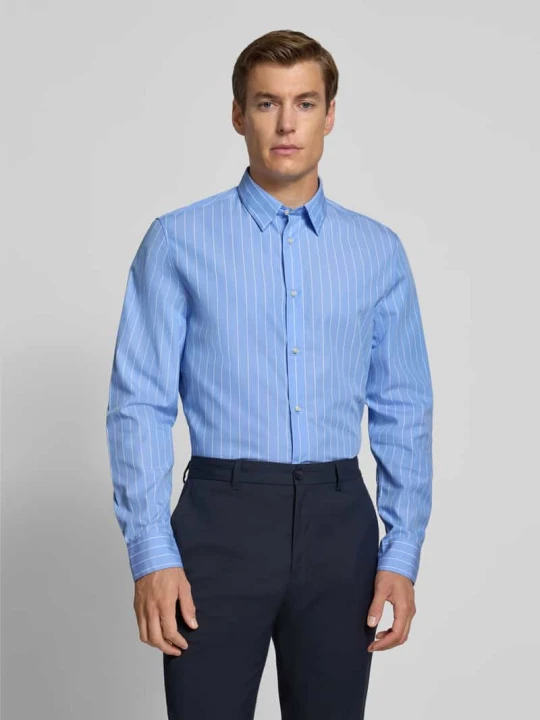 Zdjęcie produktu Koszula biznesowa o kroju slim fit z listwą guzikową Jake*s Błękitny