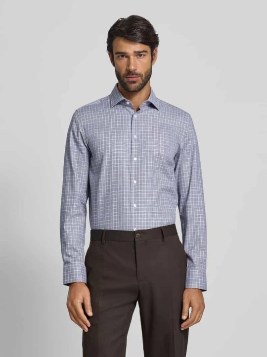 Zdjęcie produktu Koszula biznesowa o kroju slim fit z listwą guzikową Seidensticker Granatowy