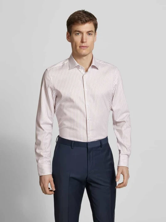 Zdjęcie produktu Koszula biznesowa o kroju slim fit z listwą guzikową Seidensticker Piaskowy