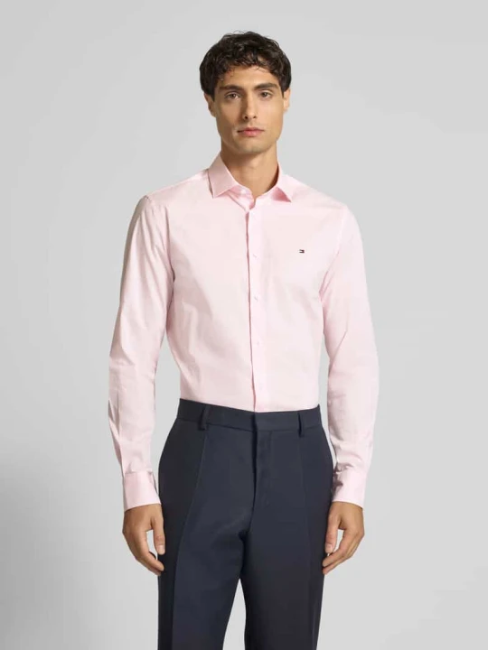 Zdjęcie produktu krój tailored koszula biznesowa z kołnierzykiem typu kent Tommy Hilfiger Jasnoróżowy