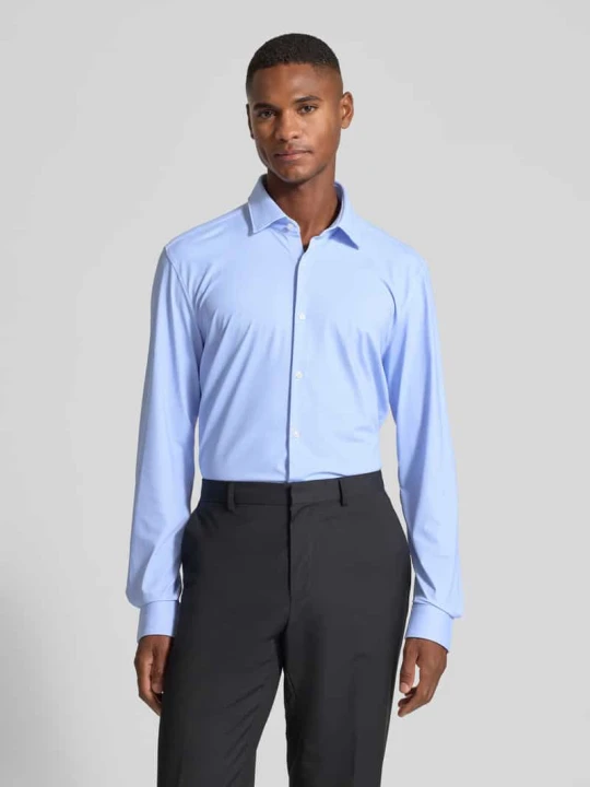 Zdjęcie produktu Koszula biznesowa o kroju slim fit z materiału ze streczem model ‘KENNO’ Hugo Błękitno-niebieski