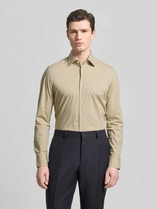 Zdjęcie produktu Koszula biznesowa o kroju slim fit z mieszanka bawełny model 'H-HANK-KENT' Boss Beżowy