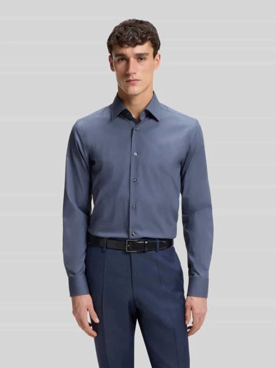 Zdjęcie produktu Koszula biznesowa o kroju slim fit z mieszanka bawełny model 'H-HANK-KENT' Boss Jeansowy niebieski