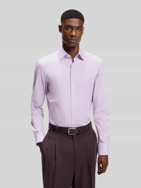 Zdjęcie produktu Koszula biznesowa o kroju slim fit z mieszanka bawełny model 'H-HANK-KENT' Boss Jasnofioletowy