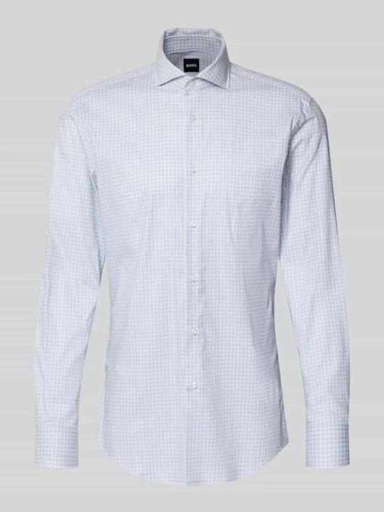 Zdjęcie produktu koszula biznesowa o kroju slim fit z mieszanka bawełny model 'H-HANK-SP' Boss Błękitny
