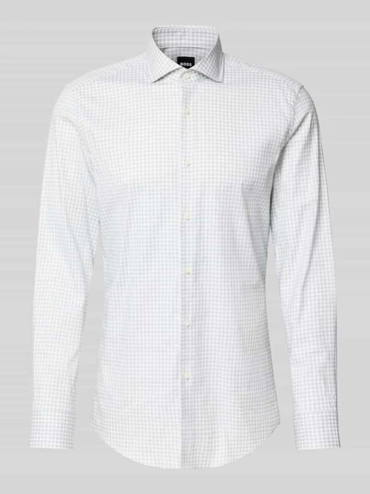 Zdjęcie produktu koszula biznesowa o kroju slim fit z mieszanka bawełny model 'H-HANK-SP' Boss Zielony