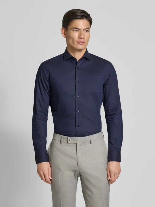 Zdjęcie produktu Koszula biznesowa o kroju slim fit z mieszanki bawełny Boss Granatowy