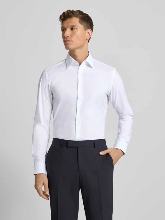 Zdjęcie produktu Koszula biznesowa o kroju slim fit z mieszanki bawełny model „H-HANK” Boss Biały
