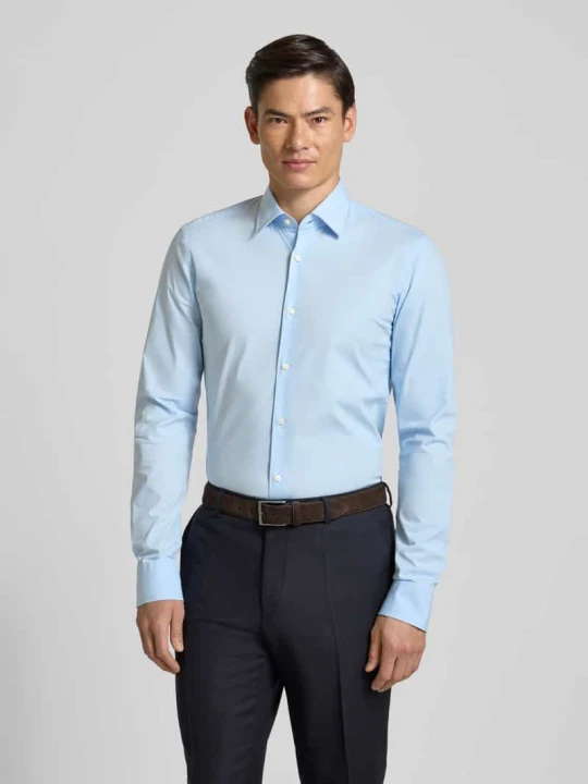 Zdjęcie produktu Koszula biznesowa o kroju slim fit z bardzo długim rękawem model 'H-HANK-KENT-C1-214' Boss Jasnoniebieski