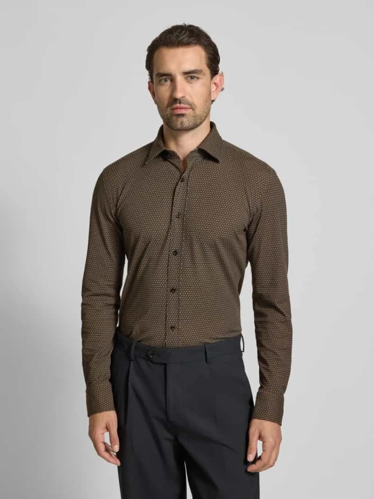 Zdjęcie produktu Koszula biznesowa o kroju slim fit z mieszanki bawełny model ‘HANK’ Boss Beżowy