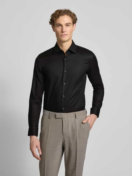 Zdjęcie produktu Koszula biznesowa o kroju slim fit z mieszanki bawełny model ‘HANK’ Boss Czarny