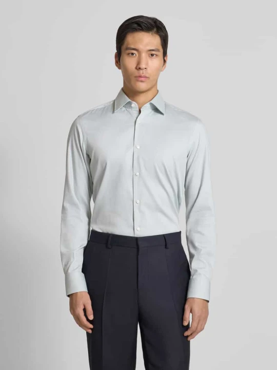 Zdjęcie produktu Koszula biznesowa o kroju slim fit z mieszanki bawełny model 'HANK' Boss Zielony