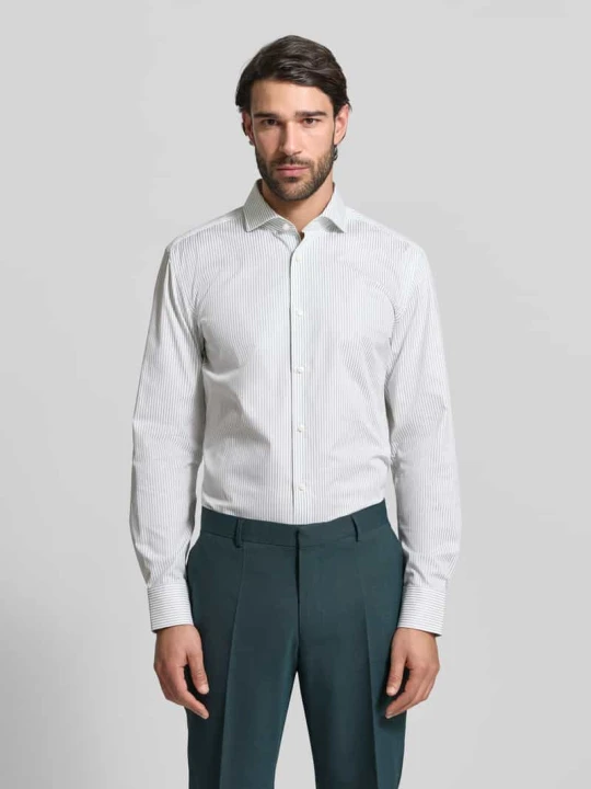 Zdjęcie produktu Koszula biznesowa o kroju slim fit z mieszanki bawełny model „HANK” Boss Zielony