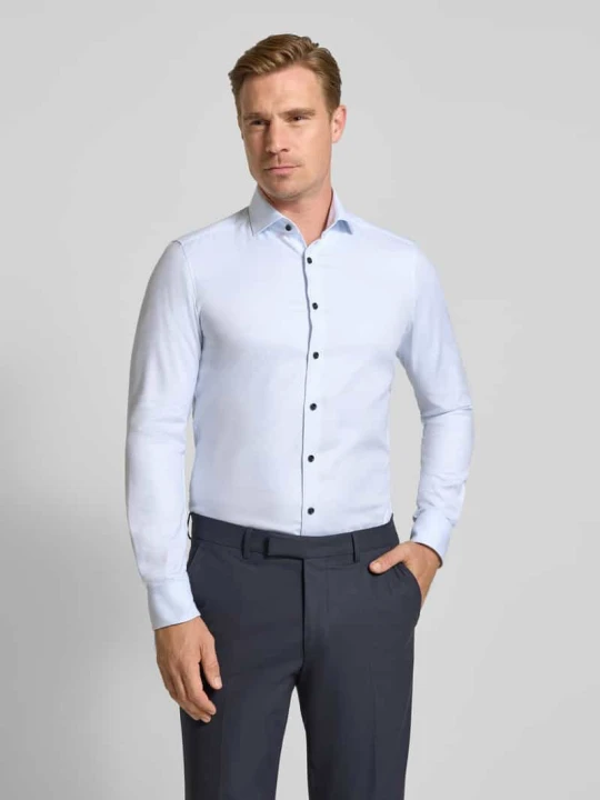 Zdjęcie produktu Koszula biznesowa o kroju slim fit z mieszanki bawełny OLYMP Level 5 Błękitny