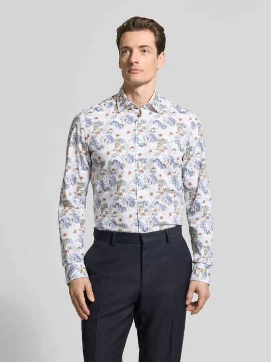Zdjęcie produktu Koszula biznesowa o kroju slim fit z mieszanki bawełny z bardzo długim rękawem OLYMP Level 5 Biały