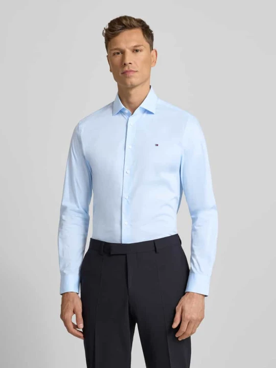 Zdjęcie produktu Koszula biznesowa o kroju tailored fit z mieszanki bawełny Tommy Hilfiger Niebieski
