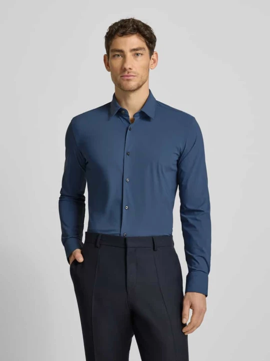 Zdjęcie produktu Koszula biznesowa o kroju slim fit z oddychającego materiału Model 'HANK' Boss Jeansowy niebieski