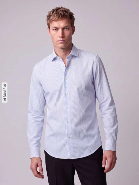 Zdjęcie produktu Koszula biznesowa o kroju slim fit z pasem na plecach Jake*s Błękitny