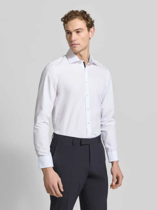 Zdjęcie produktu Koszula biznesowa w kroju slim fit z kołnierzykiem kent z popeliny Seidensticker Biały