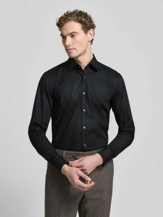 Zdjęcie produktu Koszula biznesowa o kroju slim fit z bardzo długim rękawem Boss Czarny