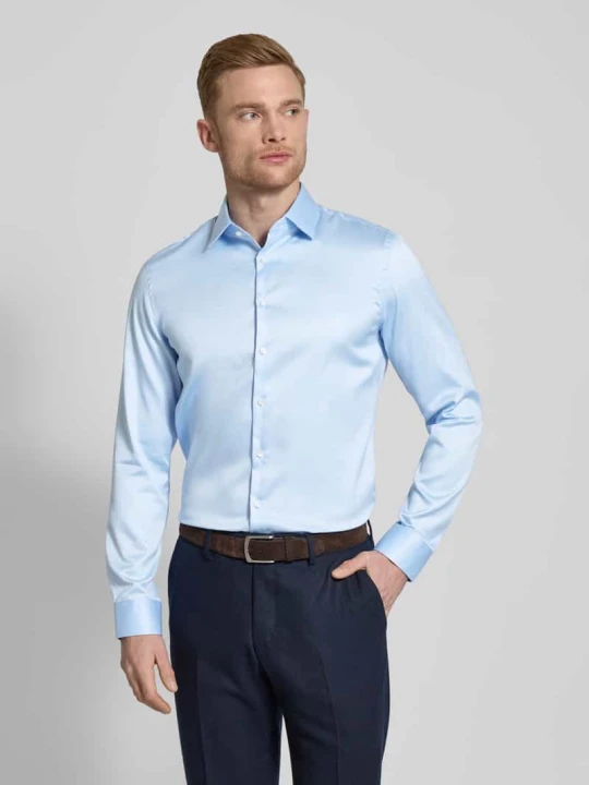 Zdjęcie produktu Biznesowa koszula slim fit z satyny Jake*s Jasnoniebieski