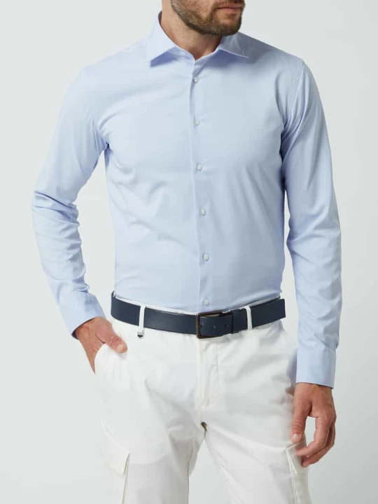 Zdjęcie produktu Koszula biznesowa o kroju slim fit z twillu z dodatkiem streczu Seidensticker Błękitny