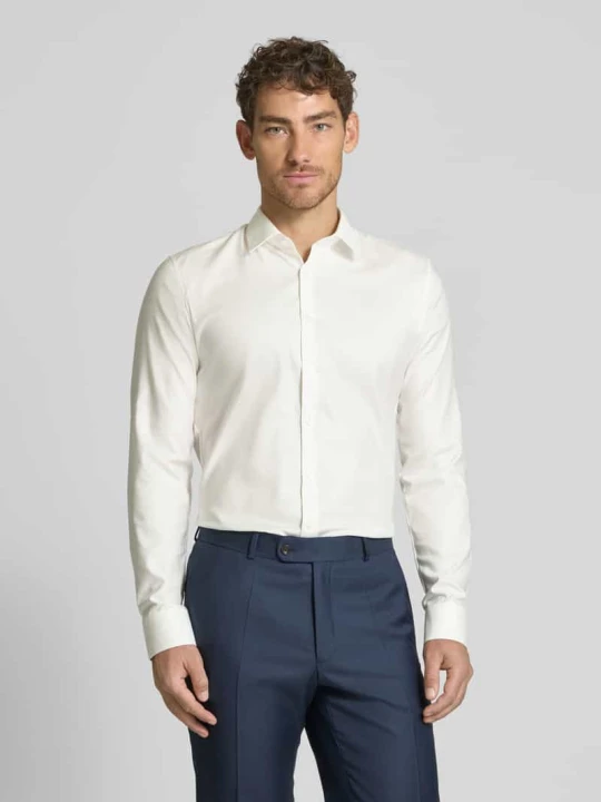 Zdjęcie produktu Koszula biznesowa o kroju super slim fit z kołnierzykiem typu kent OLYMP No. Six Écru