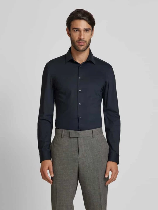 Zdjęcie produktu Koszula biznesowa o kroju super slim fit z kołnierzykiem typu kent Jake*s Czarny