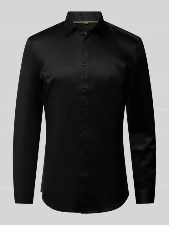 Zdjęcie produktu Koszula biznesowa o kroju super slim fit z kołnierzykiem typu kent Jake*s Czarny