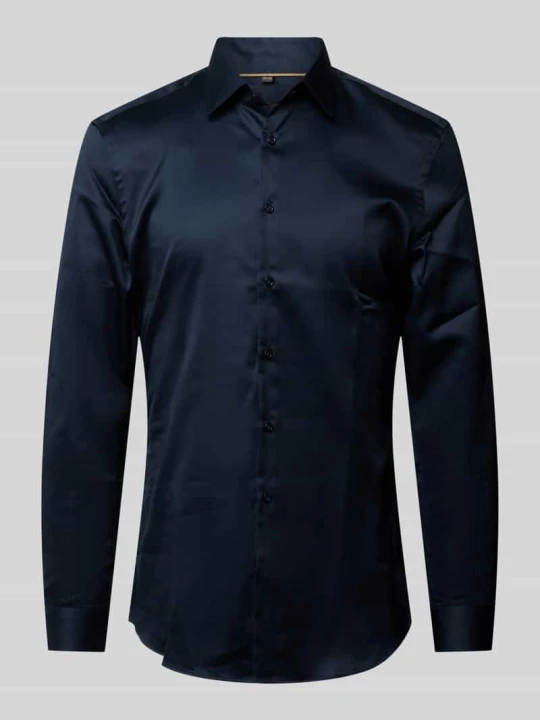 Zdjęcie produktu Koszula biznesowa o kroju super slim fit z kołnierzykiem typu kent Jake*s Granatowy
