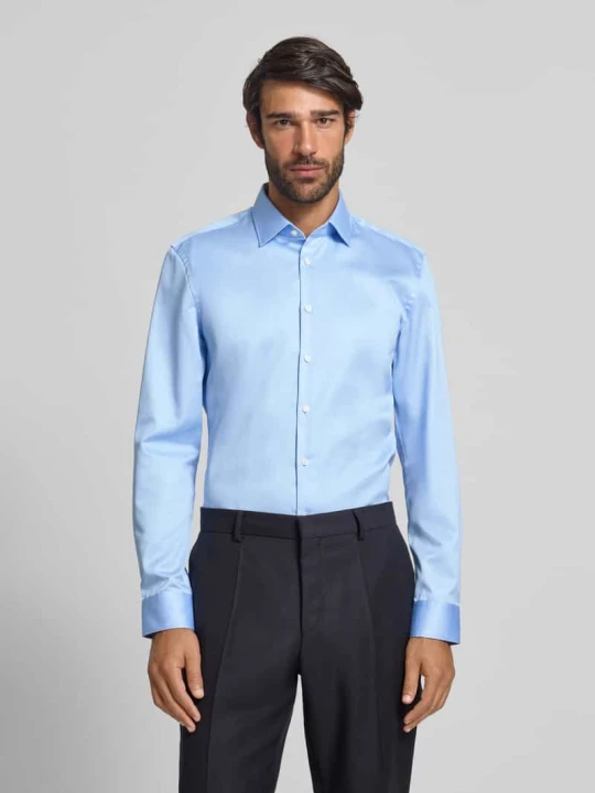 Zdjęcie produktu Koszula biznesowa o kroju super slim fit z kołnierzykiem typu kent Jake*s Jasnoniebieski