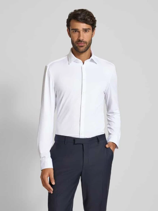 Zdjęcie produktu Koszula biznesowa o kroju super slim fit z kołnierzykiem typu kent Jake*s Biały