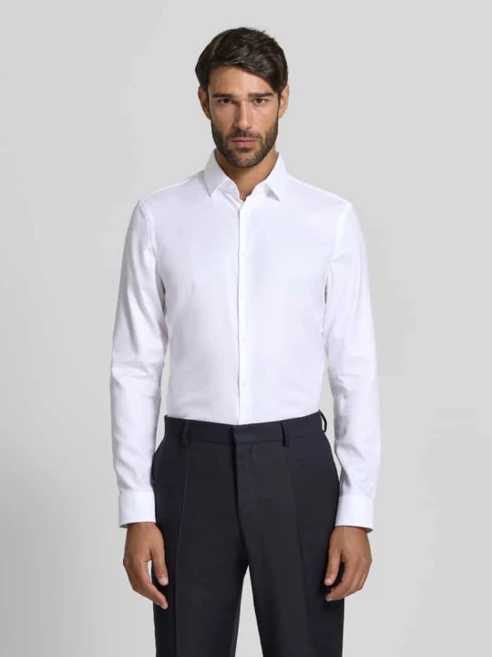 Zdjęcie produktu Koszula biznesowa o kroju super slim fit z kołnierzykiem typu kent Jake*s Biały
