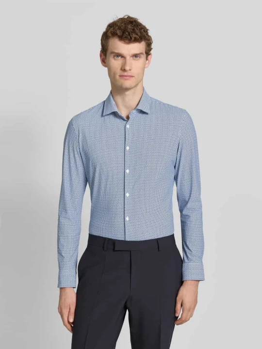 Zdjęcie produktu Koszula biznesowa o kroju super slim fit z kołnierzykiem typu kent Jake*s Błękitny