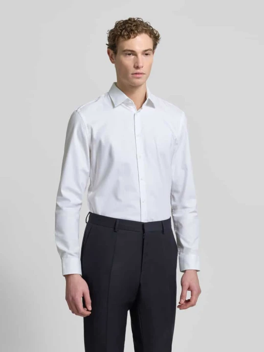 Zdjęcie produktu Koszula biznesowa o kroju super slim fit z kołnierzykiem typu kent Jake*s Biały