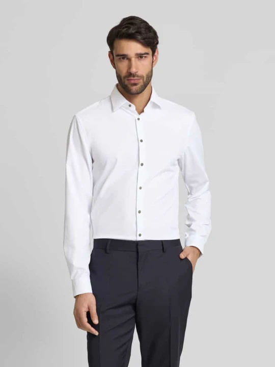 Zdjęcie produktu Koszula biznesowa o kroju super slim fit z kołnierzykiem typu kent Jake*s Biały