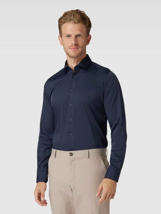 Zdjęcie produktu Koszula biznesowa o kroju Super Slim Fit z kołnierzykiem typu kent Seidensticker Granatowy