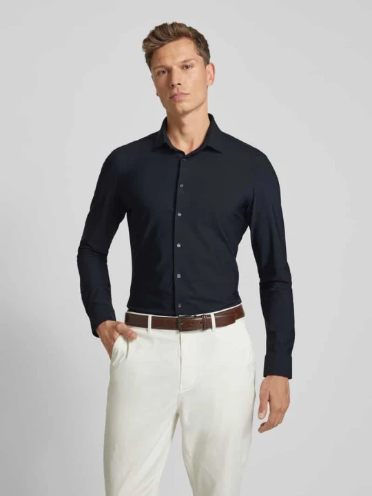 Zdjęcie produktu Koszula biznesowa o kroju super slim fit z listwą guzikową Jake*s Czarny
