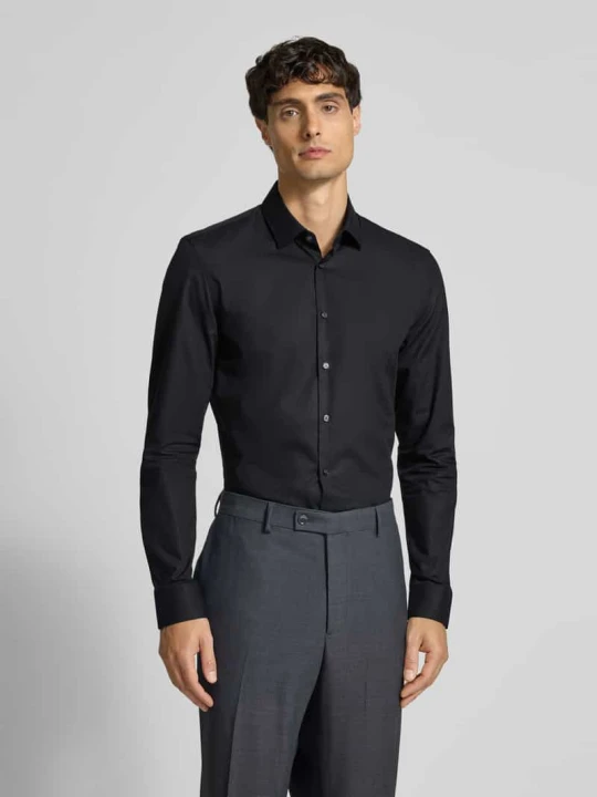 Zdjęcie produktu Koszula biznesowa o kroju super slim fit z popeliny Jake*s Czarny