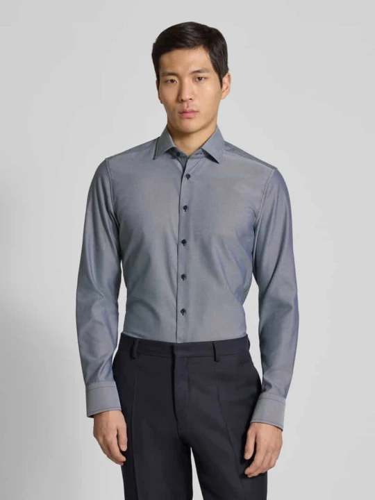 Zdjęcie produktu Koszula biznesowa Slim Fit z kołnierzykiem kent Eterna Granatowy