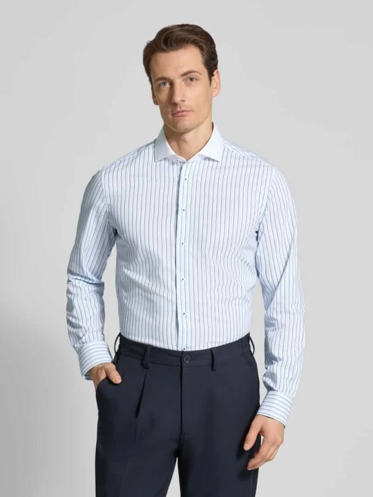 Zdjęcie produktu Koszula biznesowa Slim Fit z kołnierzykiem kent Eterna Błękitny