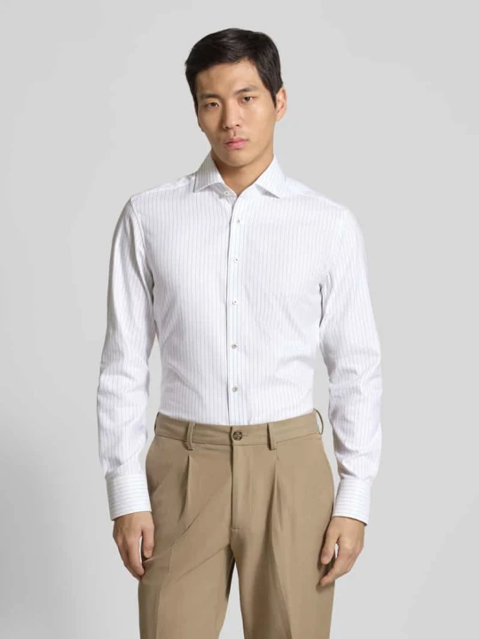 Zdjęcie produktu Koszula biznesowa Slim Fit z kołnierzykiem kent Eterna Jasnobrązowy