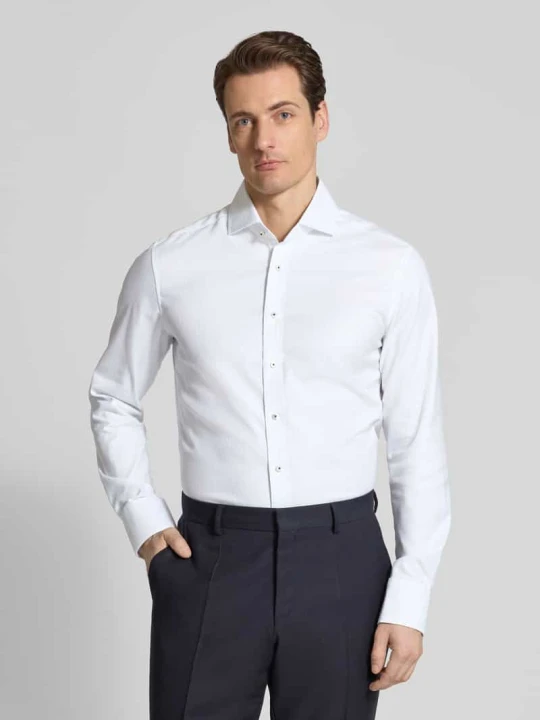 Zdjęcie produktu Koszula biznesowa Slim Fit z kołnierzykiem kent Eterna Błękitny