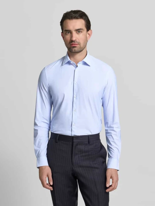 Zdjęcie produktu Koszula biznesowa Slim Fit z kołnierzykiem kent Jake*s Błękitny