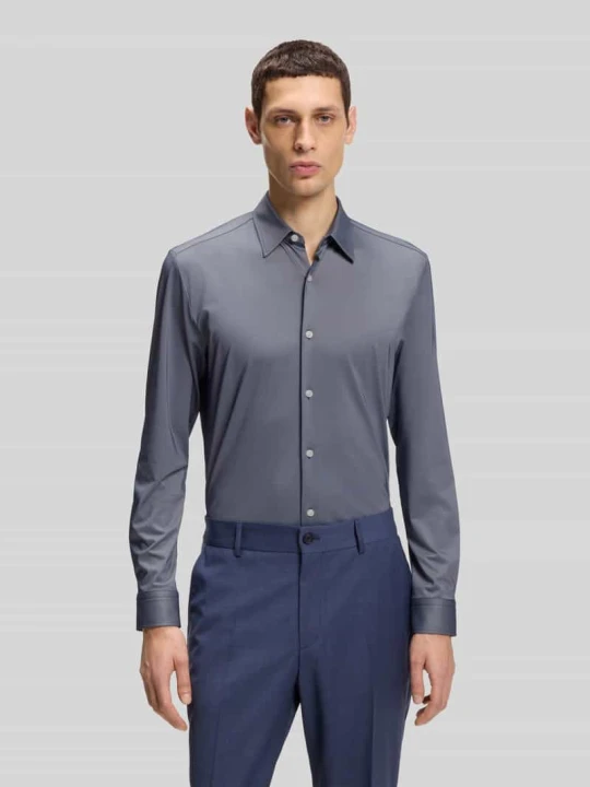 Zdjęcie produktu Koszula biznesowa w kroju slim fit z kołnierzykiem kent model 'ROAN' Boss Granatowy