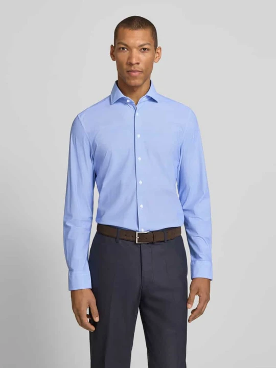 Zdjęcie produktu Koszula biznesowa w kroju slim fit z kołnierzykiem typu rekin Seidensticker Królewski niebieski