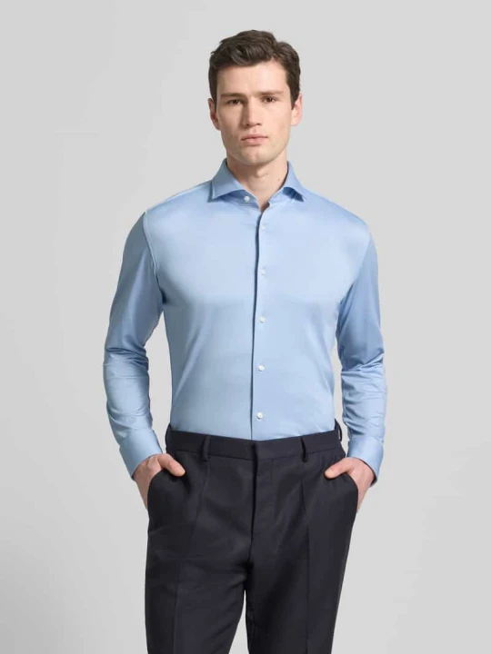 Zdjęcie produktu Koszula biznesowa w kroju slim fit z oddychającego materiału model 'P-HANK-SPREAD' Boss Błękitny