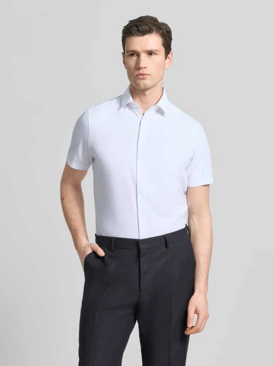 Zdjęcie produktu Koszula biznesowa w krótkim rękawie, krój slim fit, model 'Modern' OLYMP Level 5 Biały
