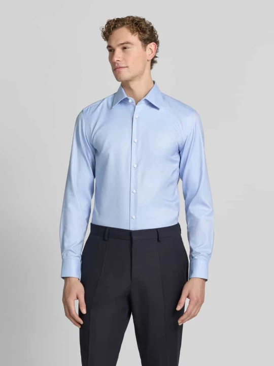 Zdjęcie produktu Koszula biznesowa z czystej bawełny w kroju slim fit model 'H-HANK-K' Boss Błękitny