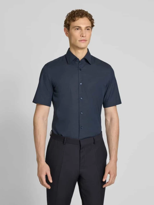 Zdjęcie produktu Koszula biznesowa z mieszanki bawełny w kroju regular fit model 'KENT SH C1' Boss Granatowy